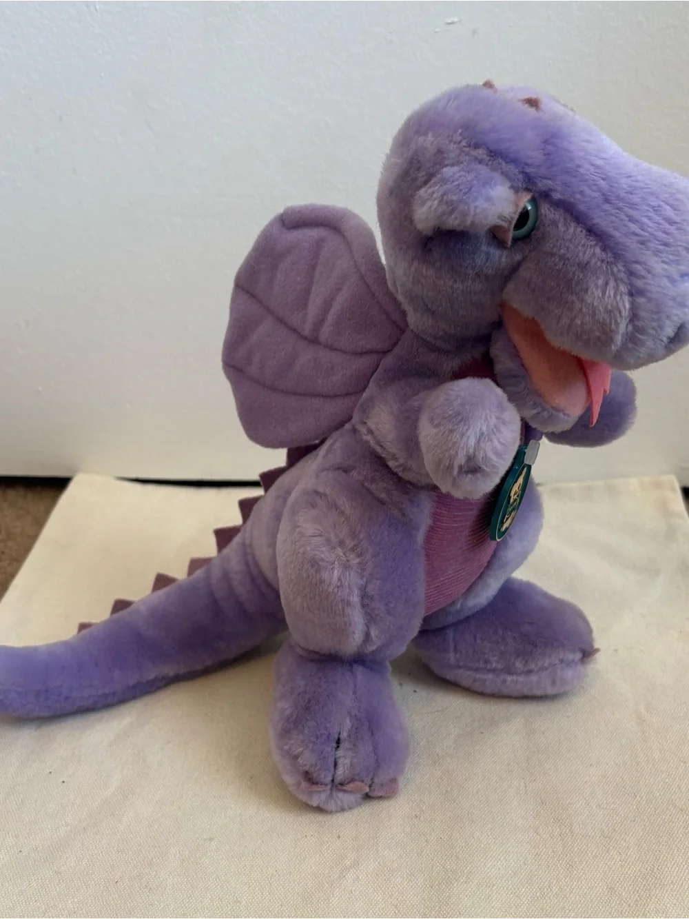 Dakin Purple Dragon Plush Stuffed Animal w/ Wings 1983 with Tag